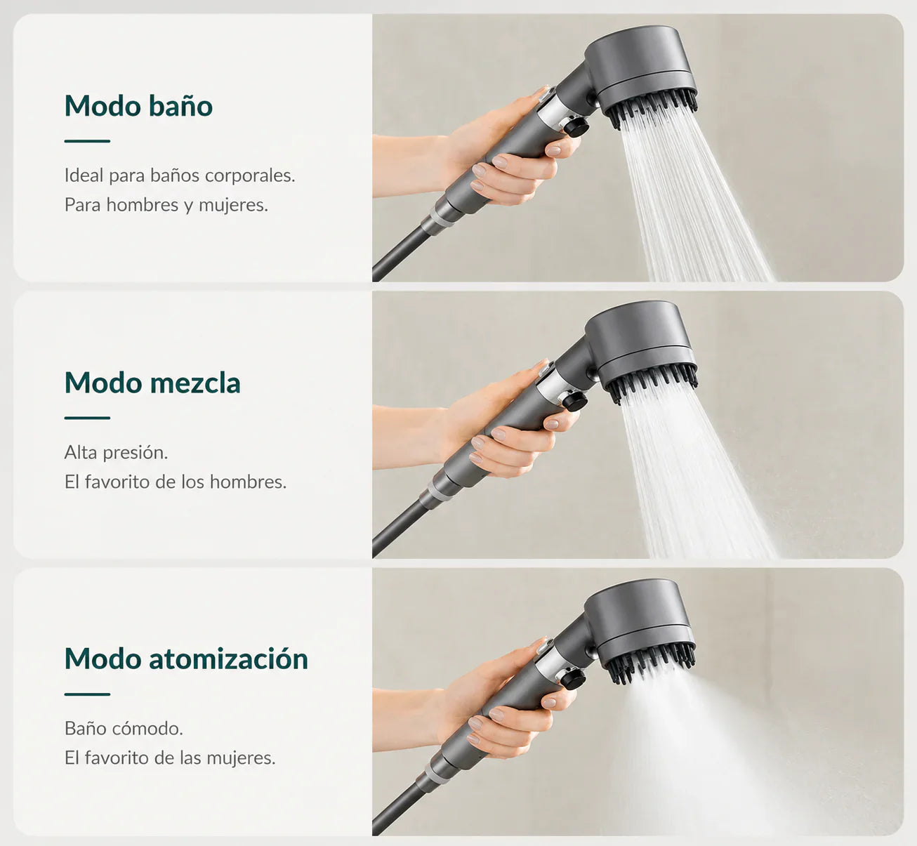ShowerVit™ - Ducha Hidromasaje Cuidado Piel y Cabello (Instalación en 1 minuto)